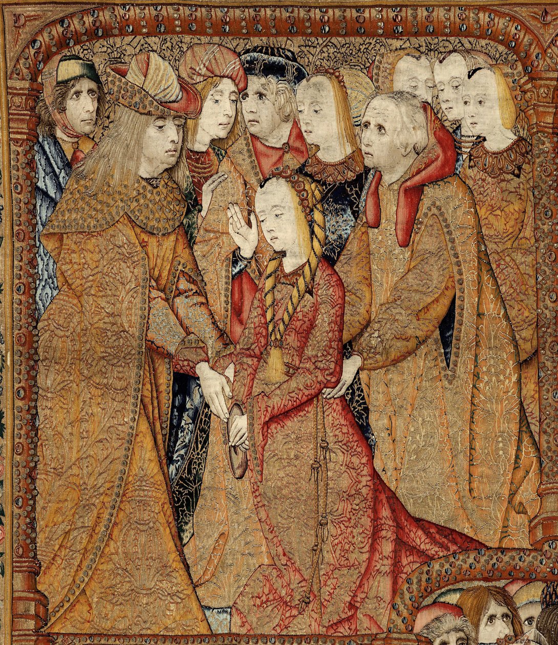 Triumfer för Guds moder eller gyllene sparvar, ca 1500-02 (gobeläng) av Pieter (attr. to) Coecke van Aelst