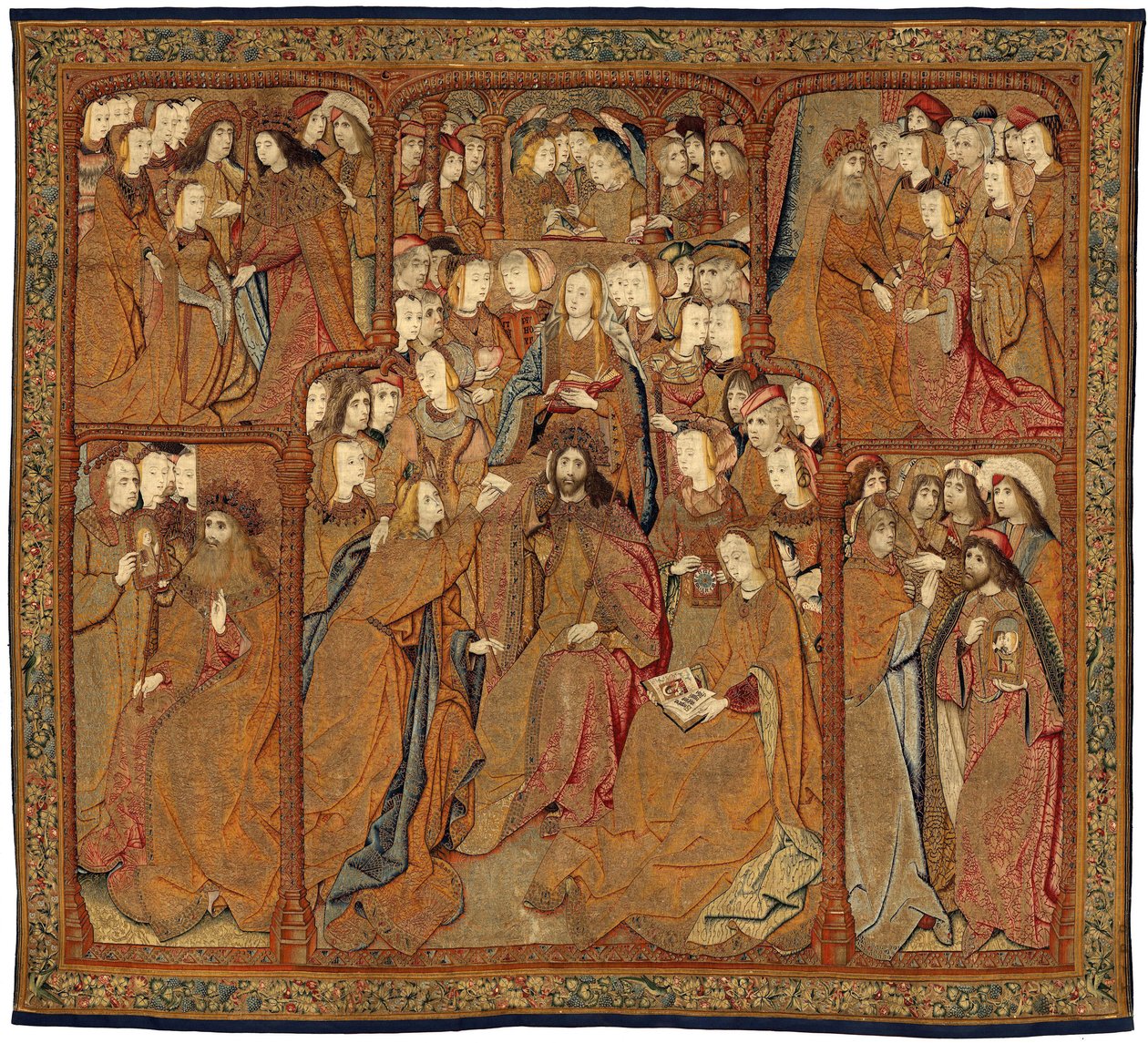 Triumfer för Guds moder eller gyllene sparvar, ca 1500-02 (gobeläng) av Pieter (attr. to) Coecke van Aelst
