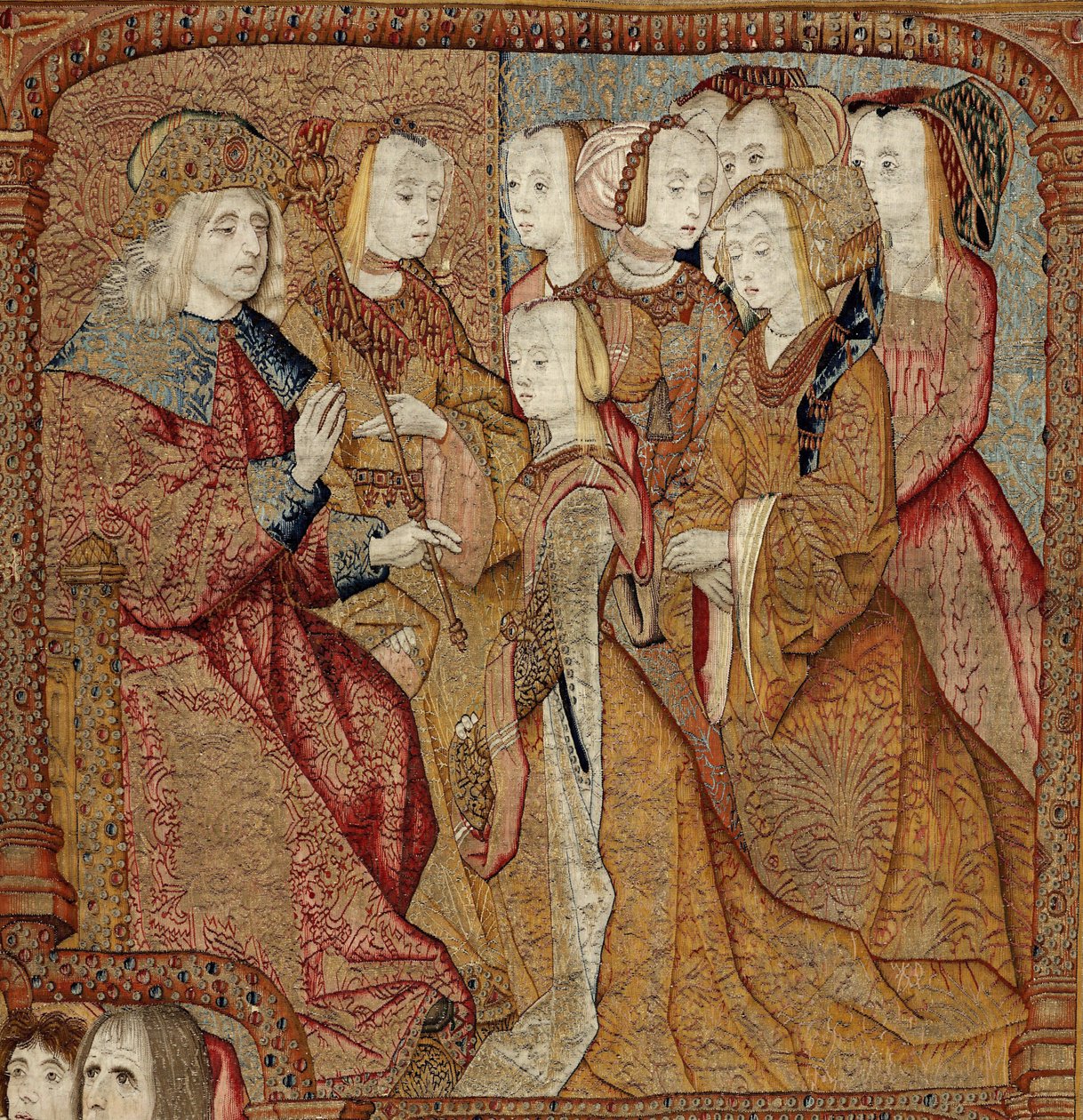Triumphs of the Mother of God or Golden Sparrows, c.1500-02 (gobeläng) av Pieter (attr. to) Coecke van Aelst