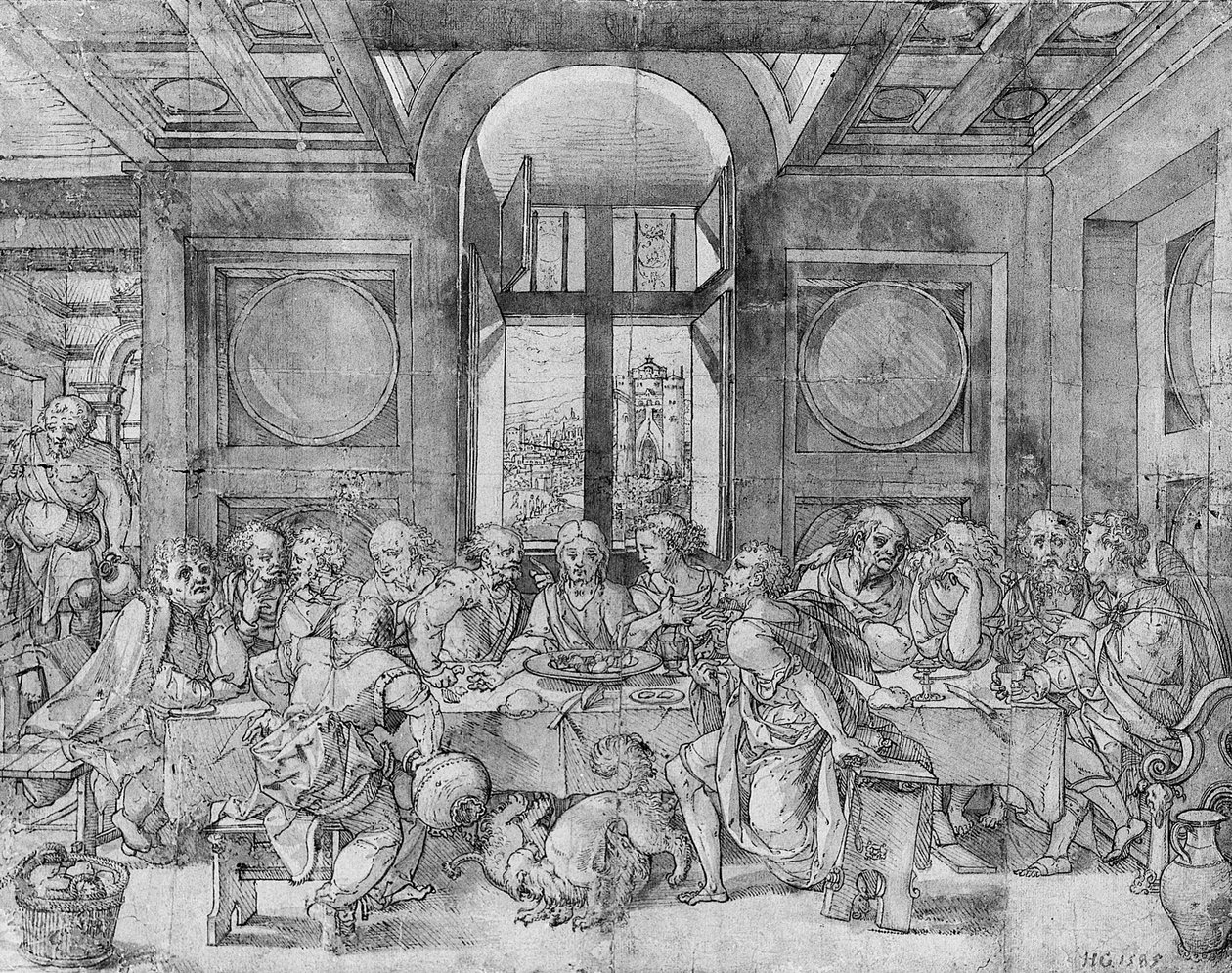 Sista måltiden av Pieter (circle of) Coecke van Aelst