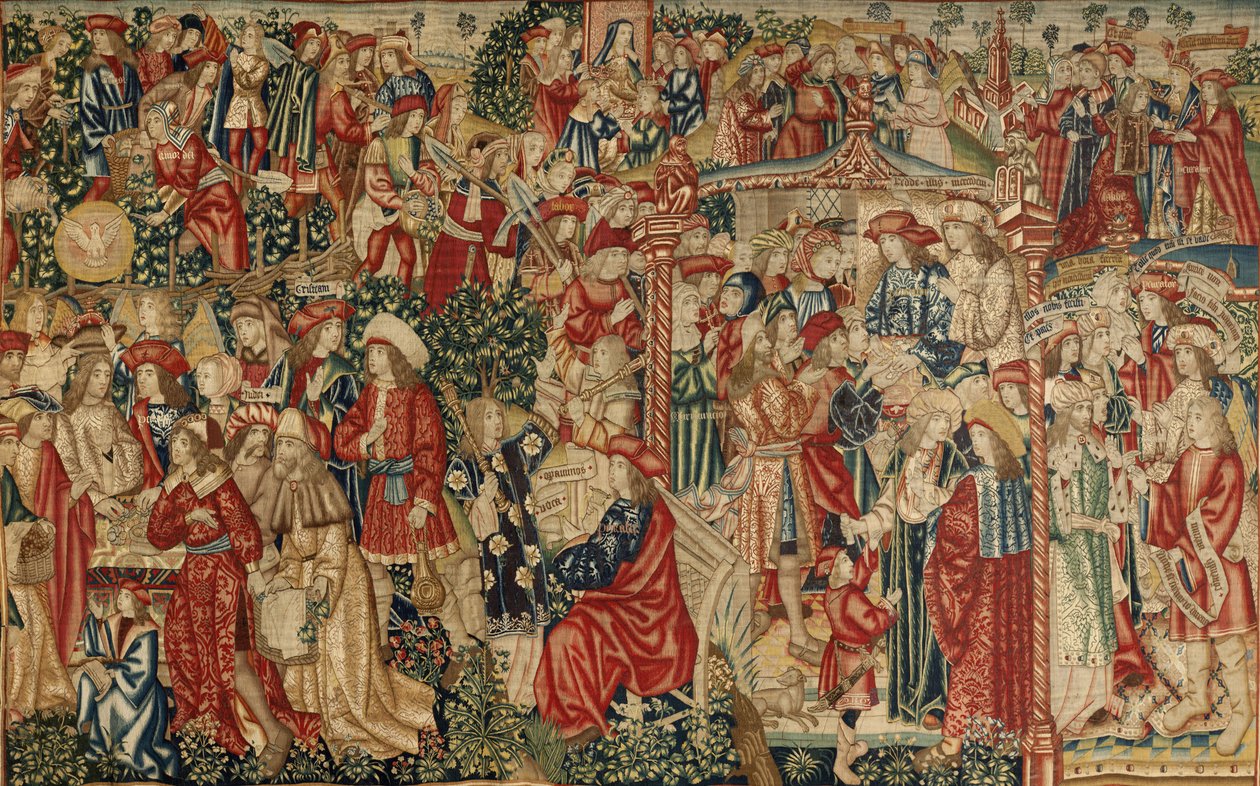 Liknelsen om arbetarna i vingården, ca 1500 (gobeläng) av Pieter (studio of) Coecke van Aelst