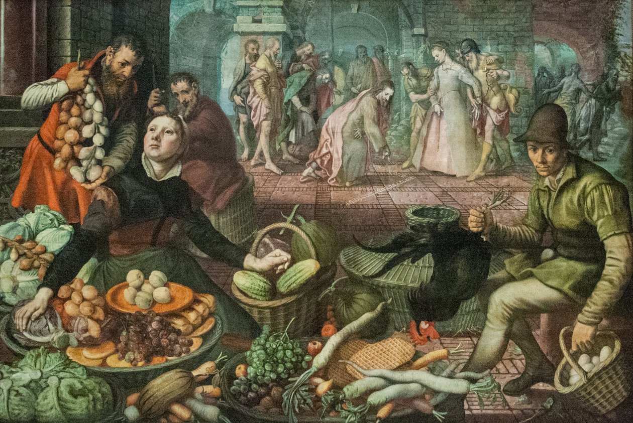 Kristus och äktenskapsbryterskan av Pieter Aertsen