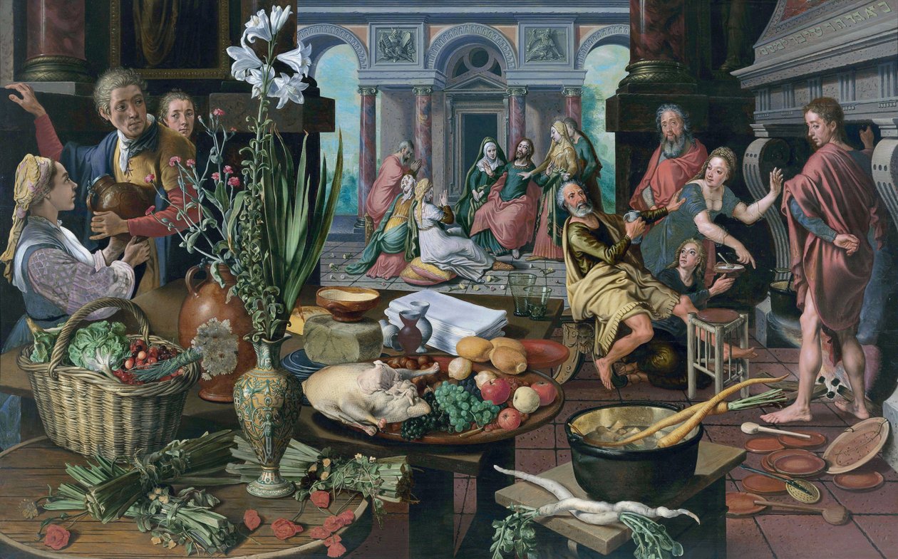 Kristus i Marthas och Marias hus av Pieter Aertsen