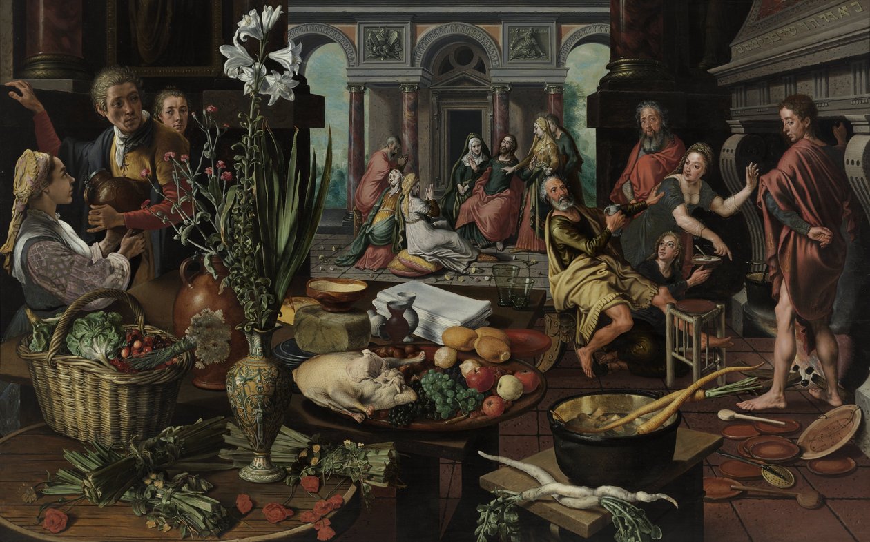 Kristus i Marias och Marthas hus av Pieter Aertsen