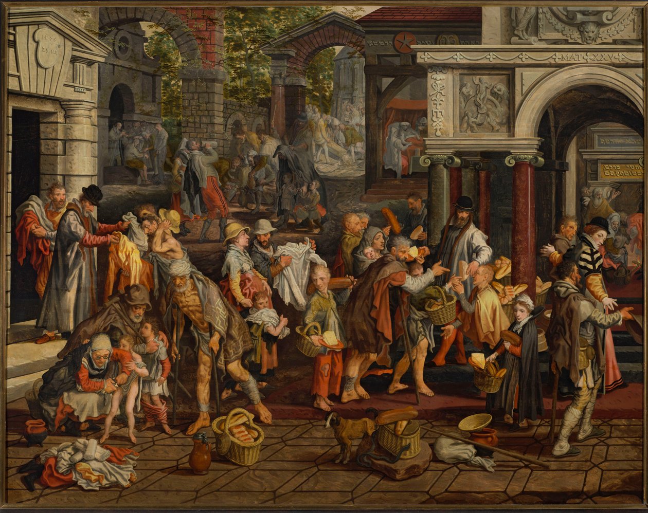 Kristna barmhärtighetsgärningar av Pieter Aertsen