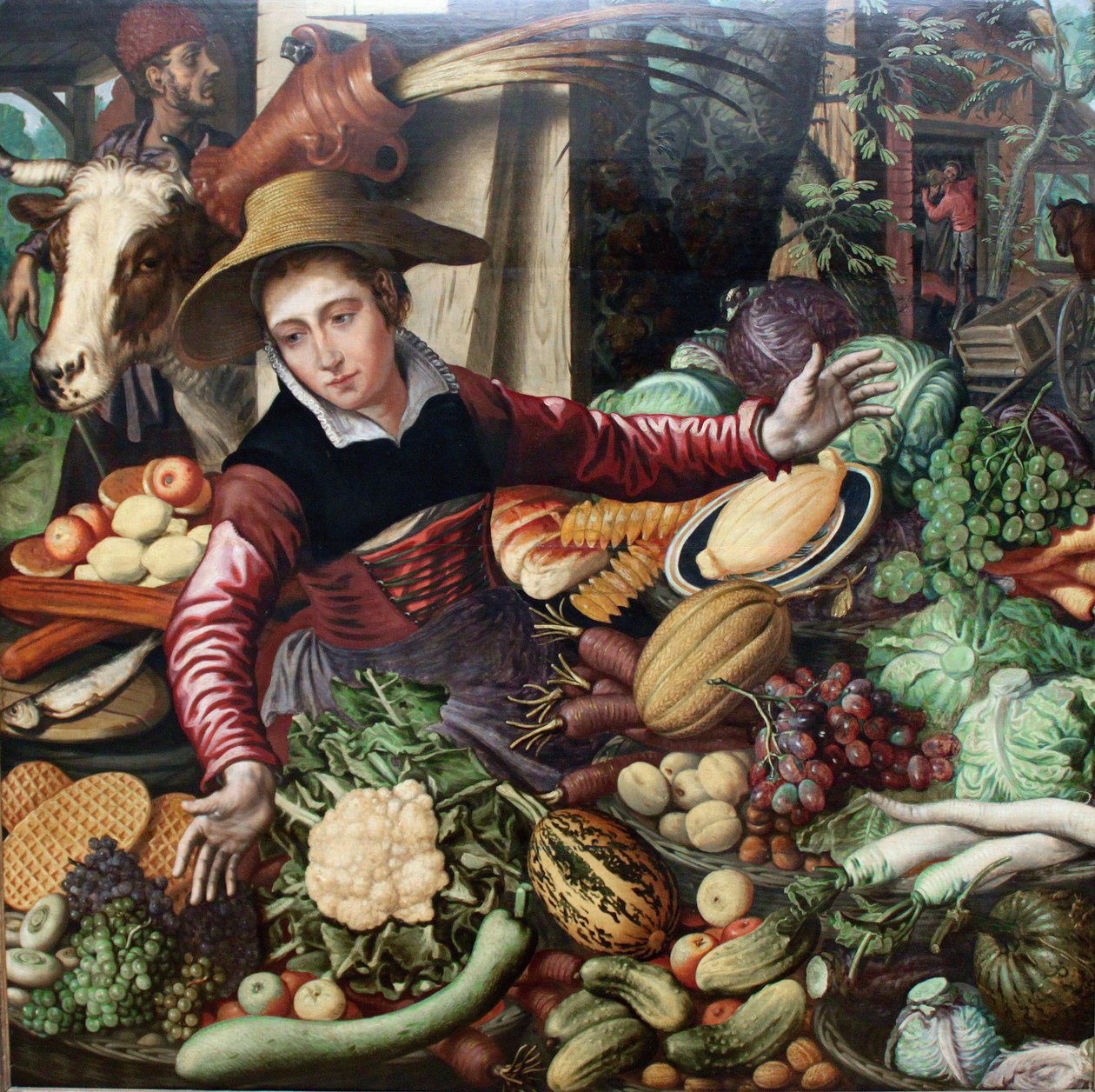 Tyska: Marktfrau am Gemüsestand Marknadskvinna vid grönsaksstånd av Pieter Aertsen