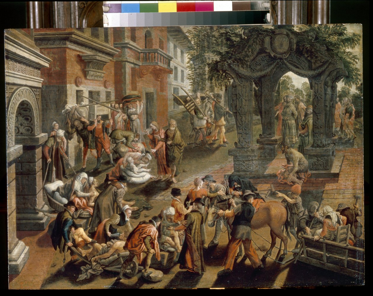 Apostlarna Petrus och Johannes. (Aposteln Petrus och Johannes). Målning av Pieter Aertsen (1508-1575), olja på trä av Pieter Aertsen