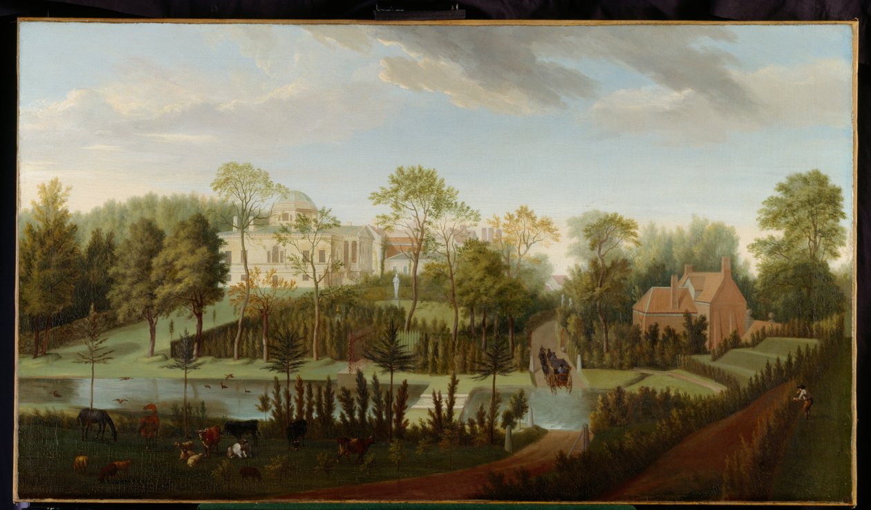 Utsikt över Chiswick House från sydväst (olja på duk) av Pieter Andreas Rysbrack