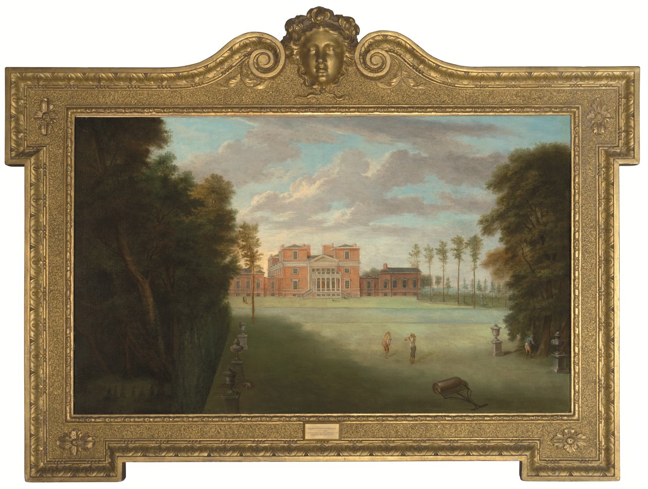 Vy över Tottenham Park, Wiltshire (olja på duk) av Pieter Andreas Rysbrack