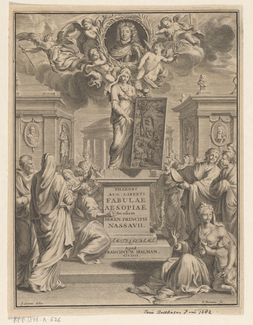 Aesops fabler Phaedrus Aug. befriad från Aesops fabler (titel på objekt) av Pieter Balthasar Bouttats