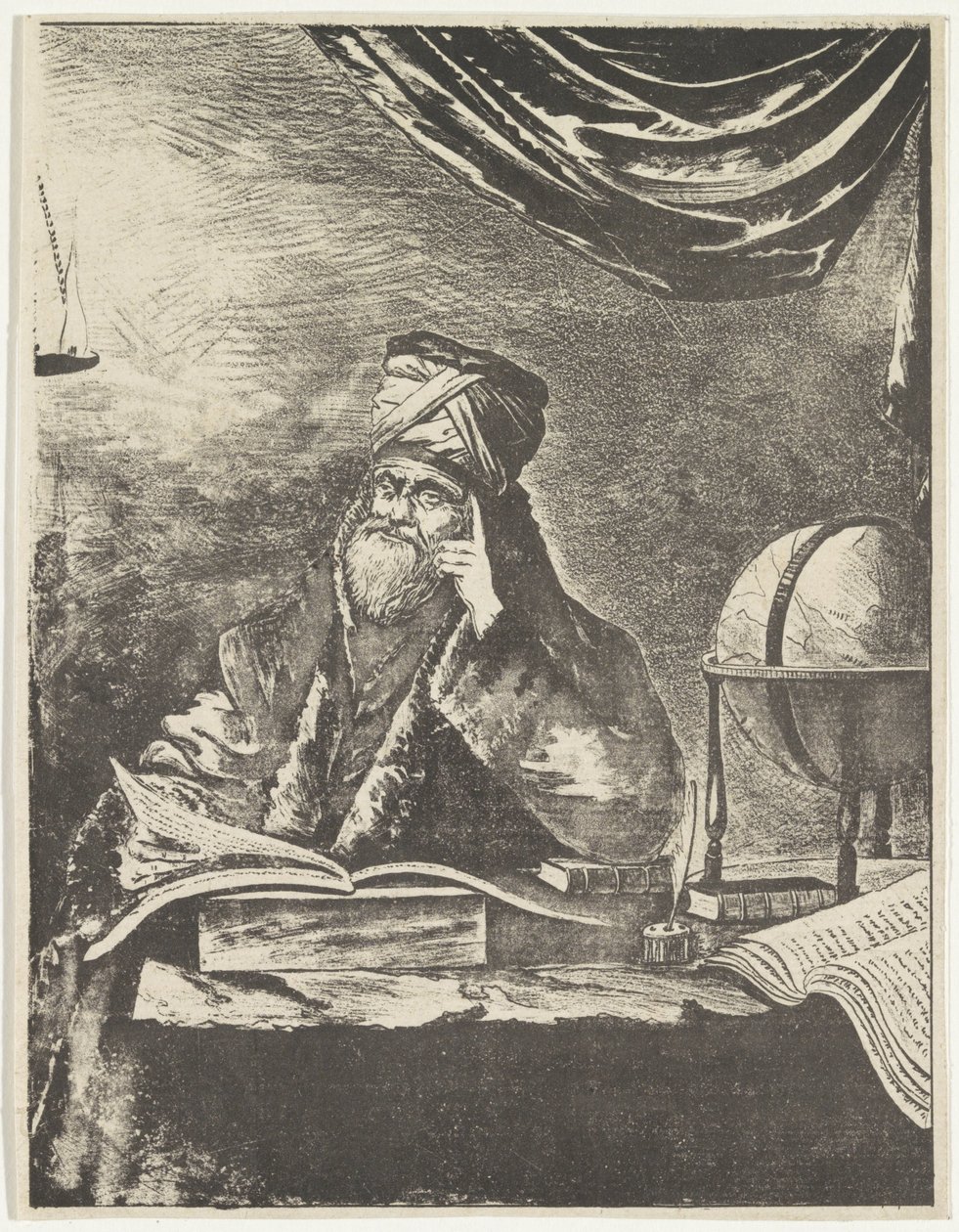 Lärare på sitt kontor av Pieter Bartholomeusz. Barbiers