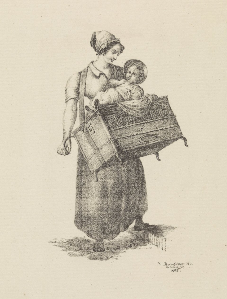 Kvinna med organ och barn av Pieter Bartholomeusz. Barbiers