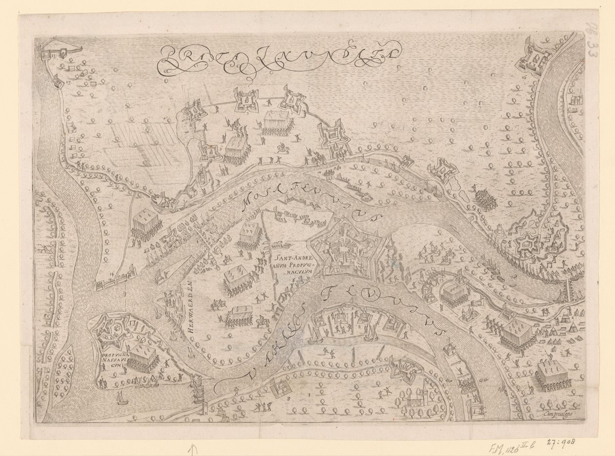 Belägring och tillfångatagande av Saint Andrew av Maurice, 1600 av Pieter Bast