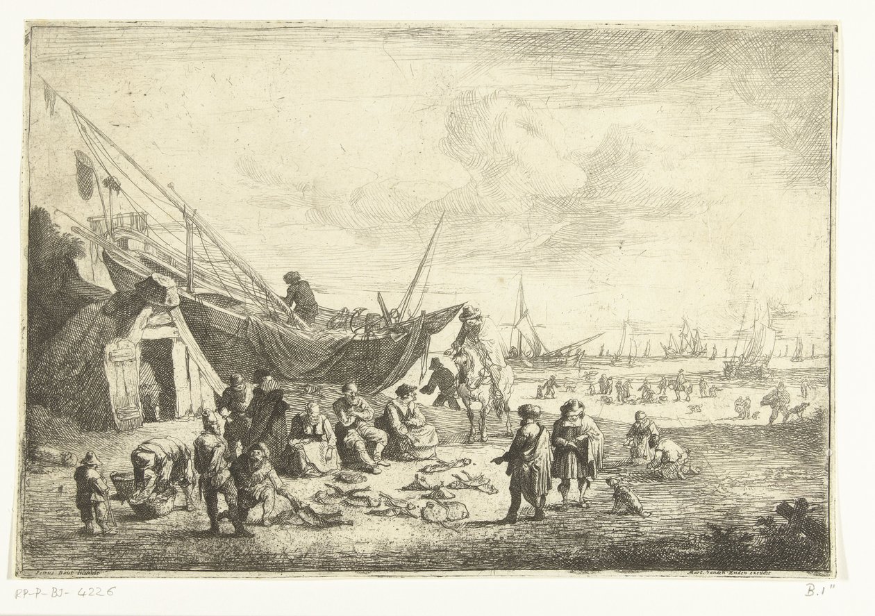 Fiskmarknad i Scheveningen av Pieter Bout