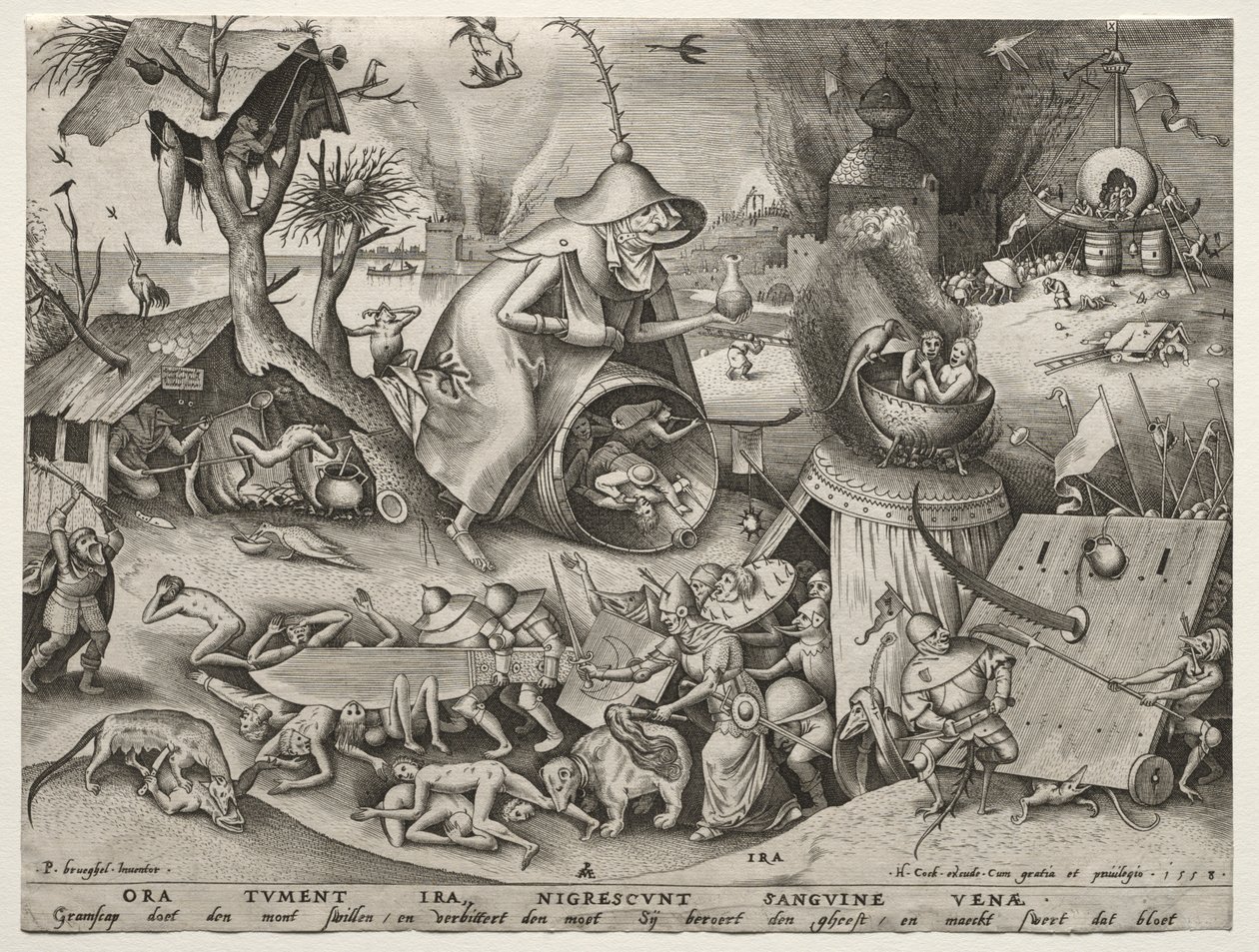 De sju dödssynderna: ilska av Pieter Bruegel