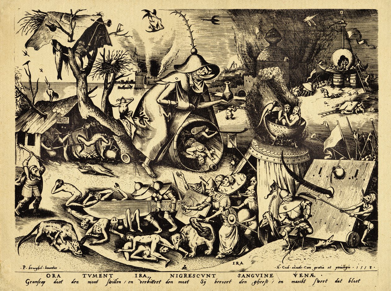 Ira, graverad av H. Cock, 1558 (trästick) av Pieter Bruegel the Elder