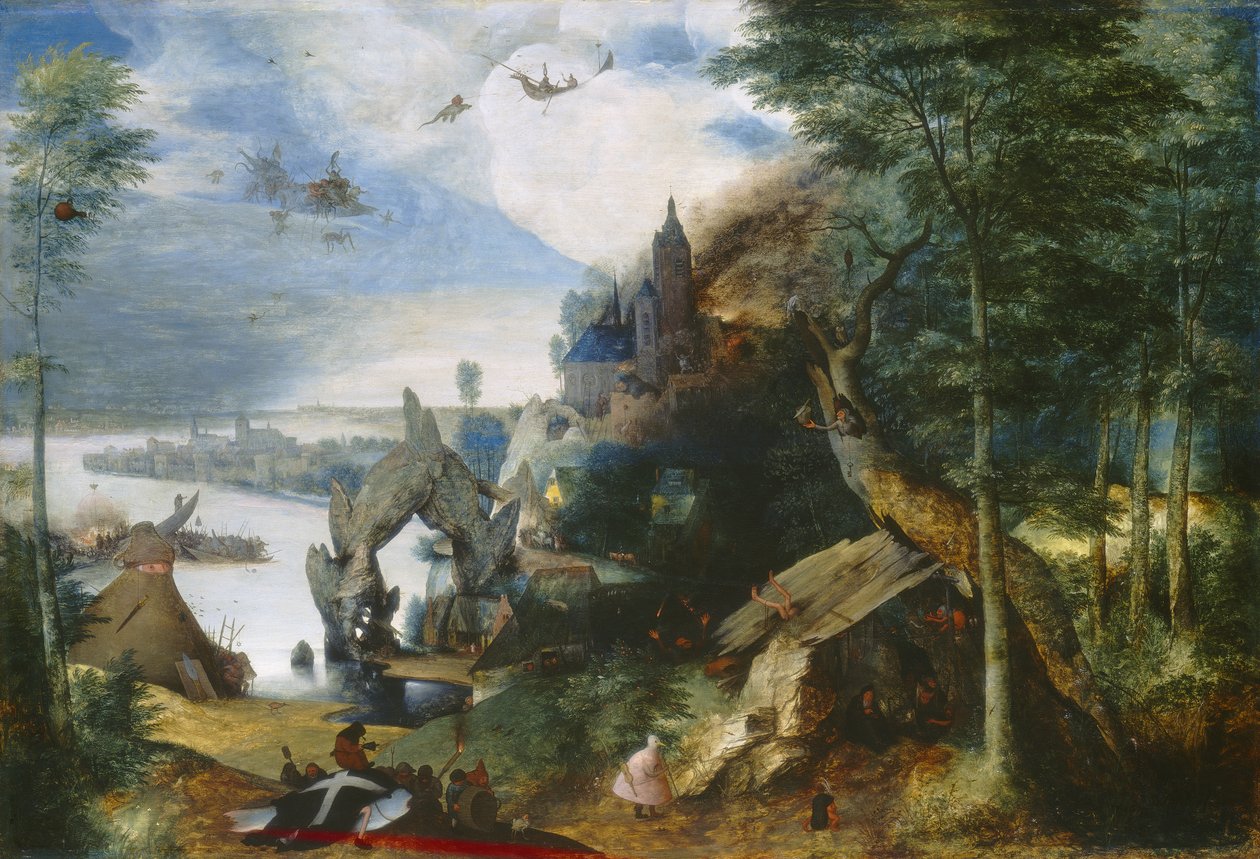 Antonius frestelse, ca 1550-75 av Pieter Bruegel the Elder
