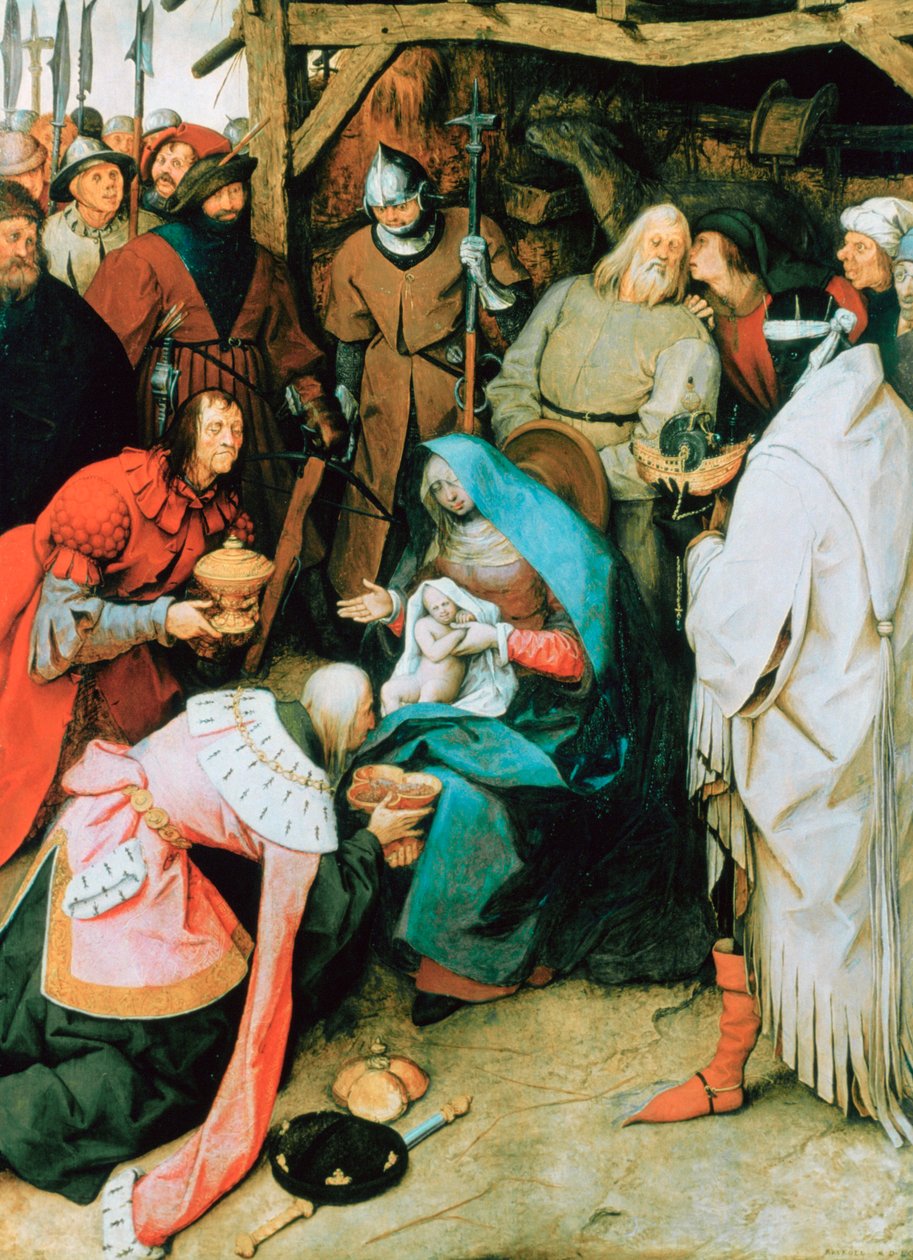 Konungarnas tillbedjan, 1564 av Pieter Bruegel the Elder