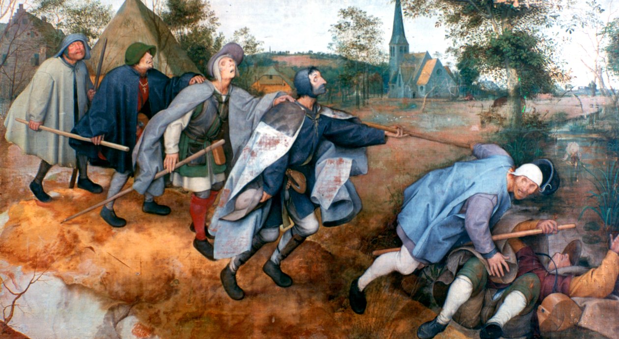 Liknelsen om de blinda, 1568 av Pieter Bruegel the Elder