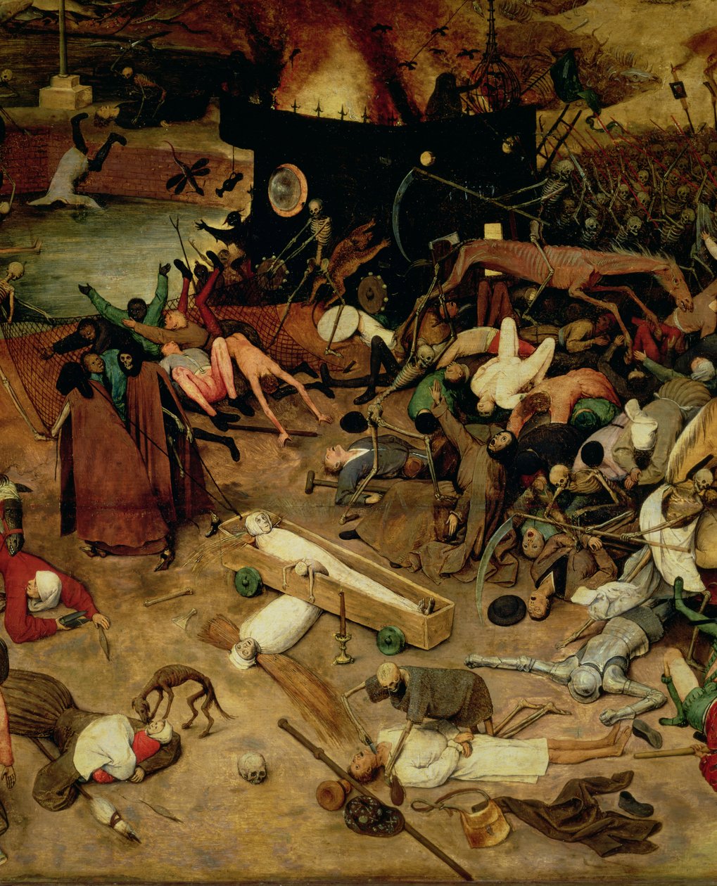 Triumph of Death, detalj i den centrala delen, 1562 av Pieter Bruegel the Elder
