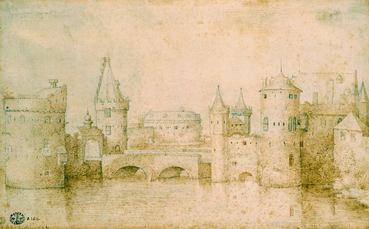 Utsikt över de gamla befästningarna i Amsterdam, Nederländerna, 1562 av Pieter Bruegel the Elder
