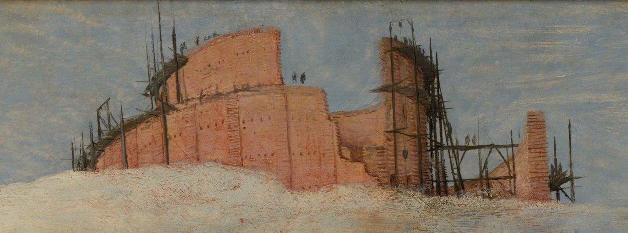 Detalj från det stora tornet i Babel i Wien av Pieter Brueghel the Elder