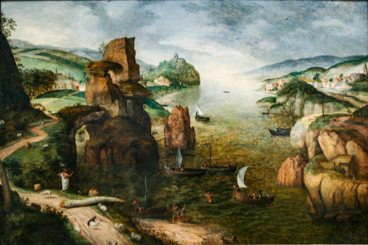 Kristus och apostlarna vid Galileiska sjön av Pieter Brueghel the Elder