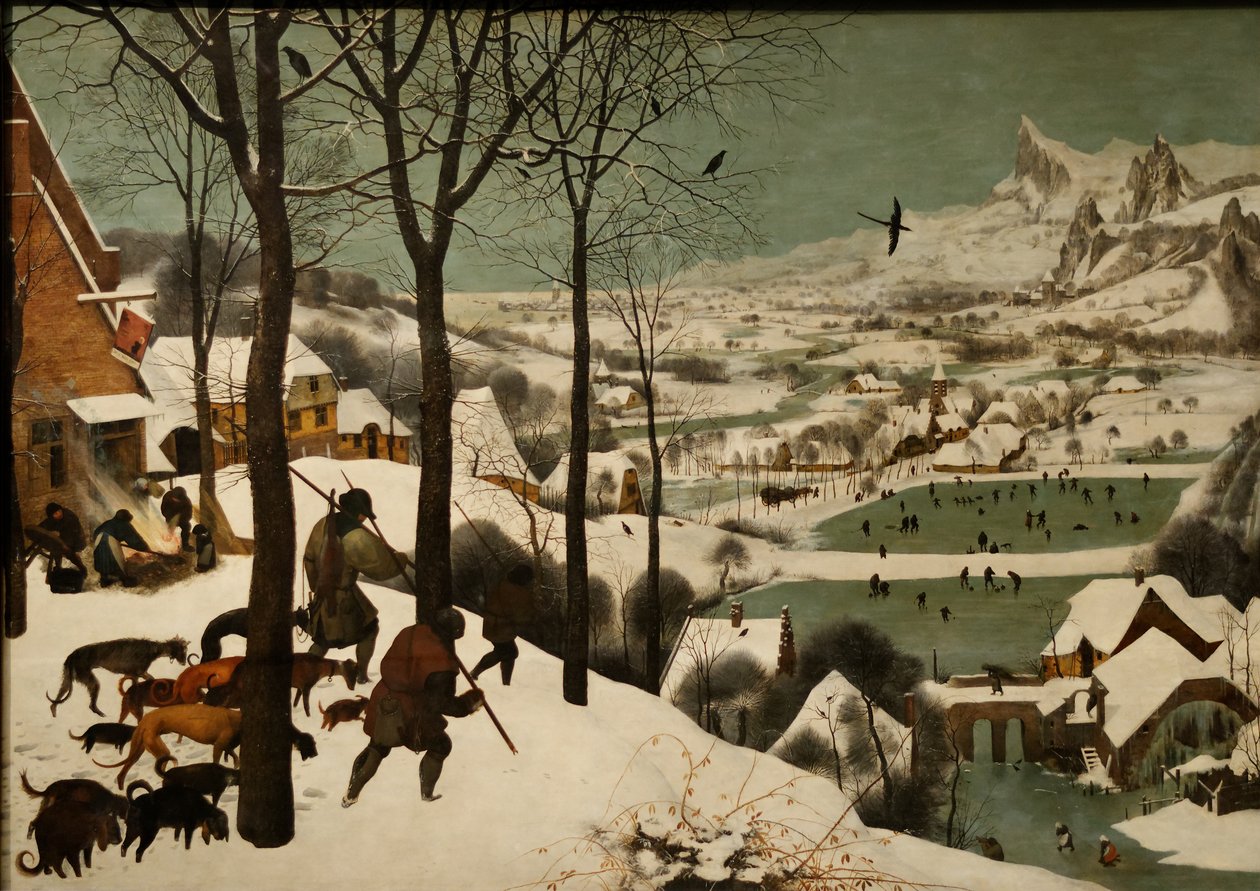 Tyska: Jäger im Schnee (vinter) månadscykel, scen: Jägarna i snön (januari) av Pieter Brueghel the Elder