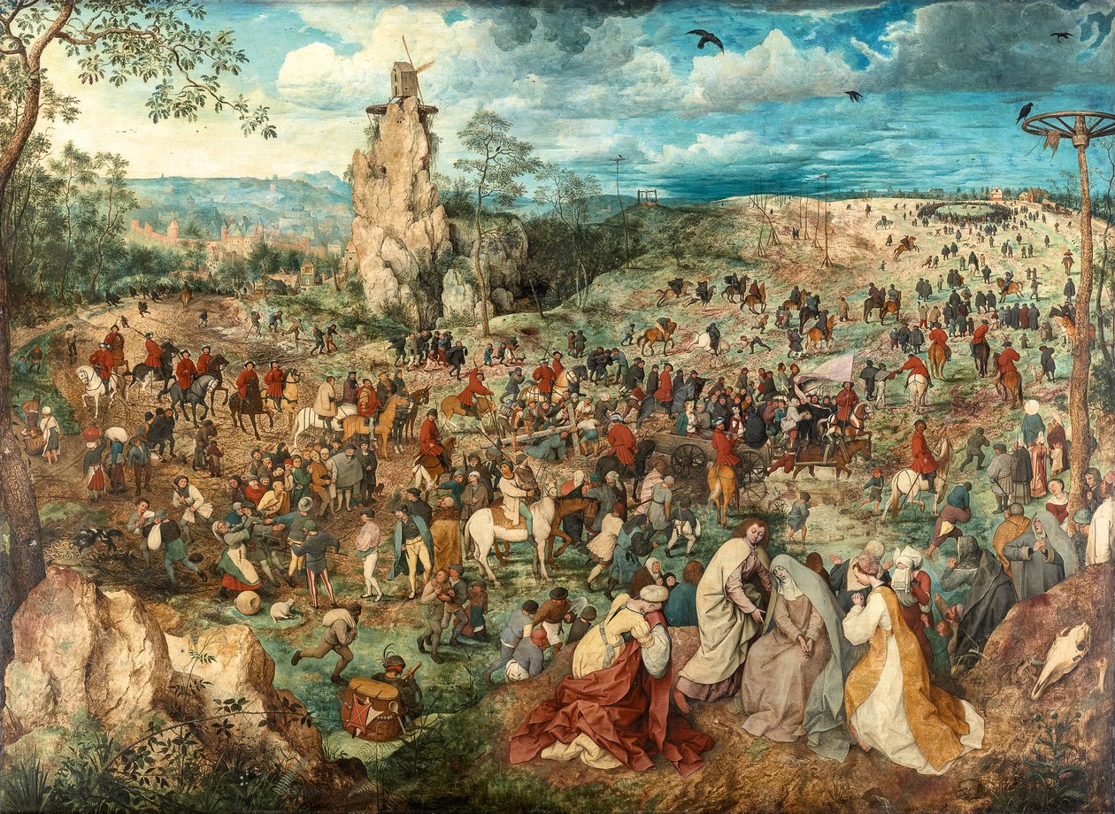 Tyska: Kreuztragung Christi Processionen till Golgata av Pieter Brueghel the Elder