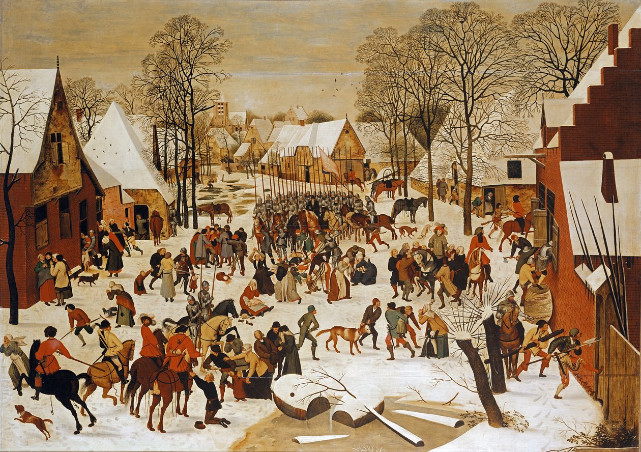 En vinterscen med massakern på de oskyldiga av Pieter Brueghel the Younger