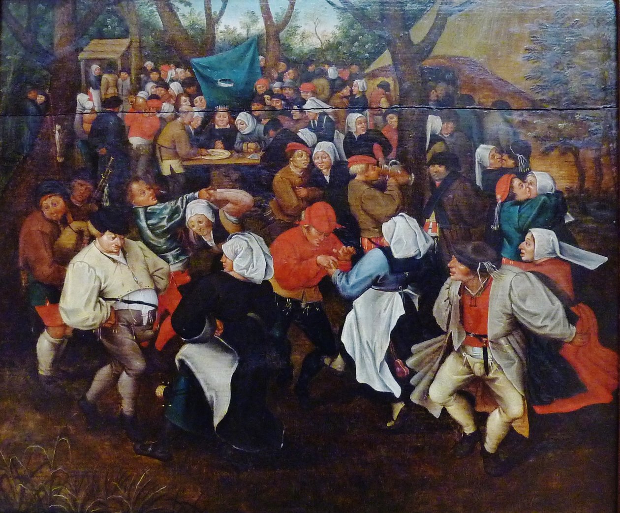 Franska:  La Danse de noce Bröllopsdansen av Pieter Brueghel the Younger