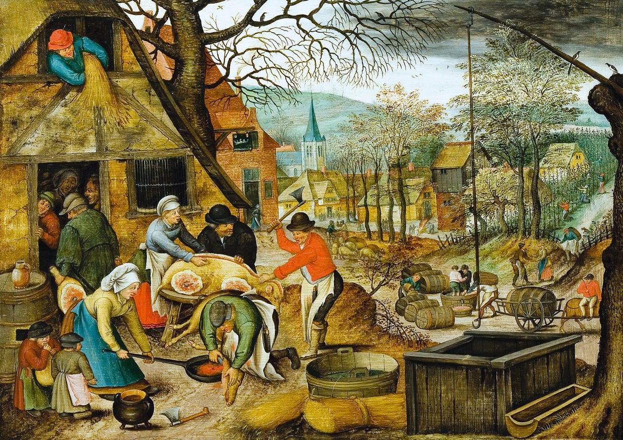 De fyra årstiderna: hösten, andra hälften av 1500-talet.. av Pieter Brueghel the Younger