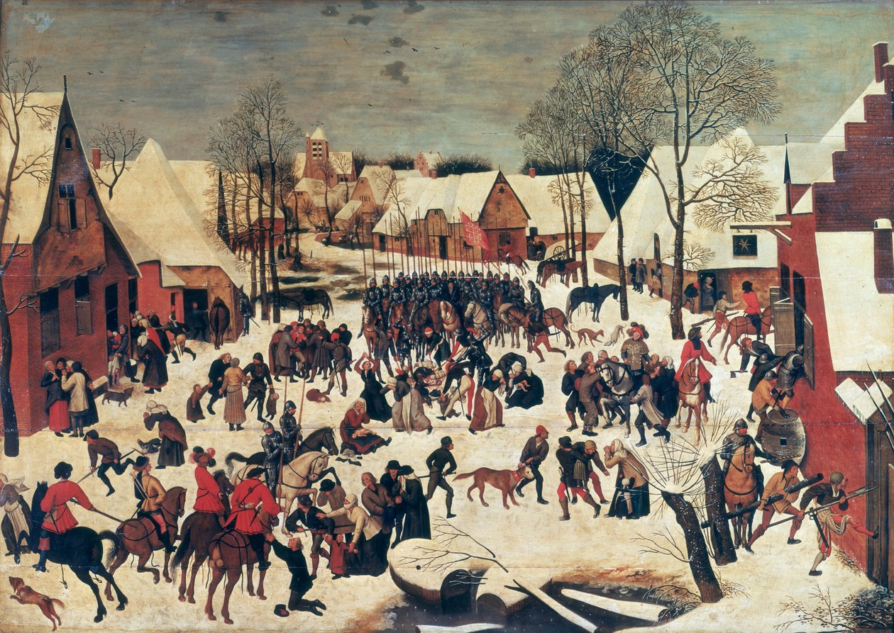 Massakern på de oskyldiga, 1593 av Pieter Brueghel the Younger