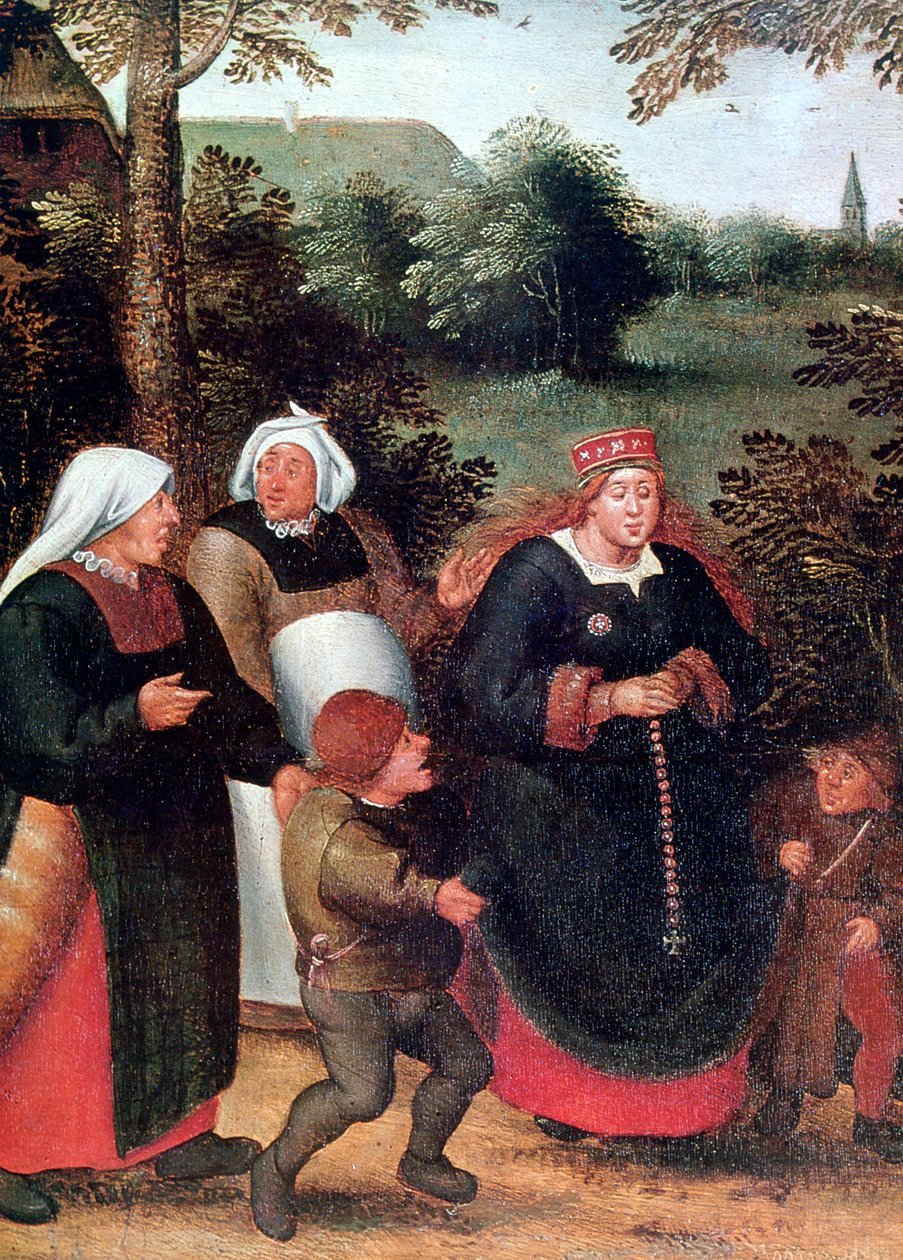 Brudens procession, c1584-1638 av Pieter Brueghel the Younger
