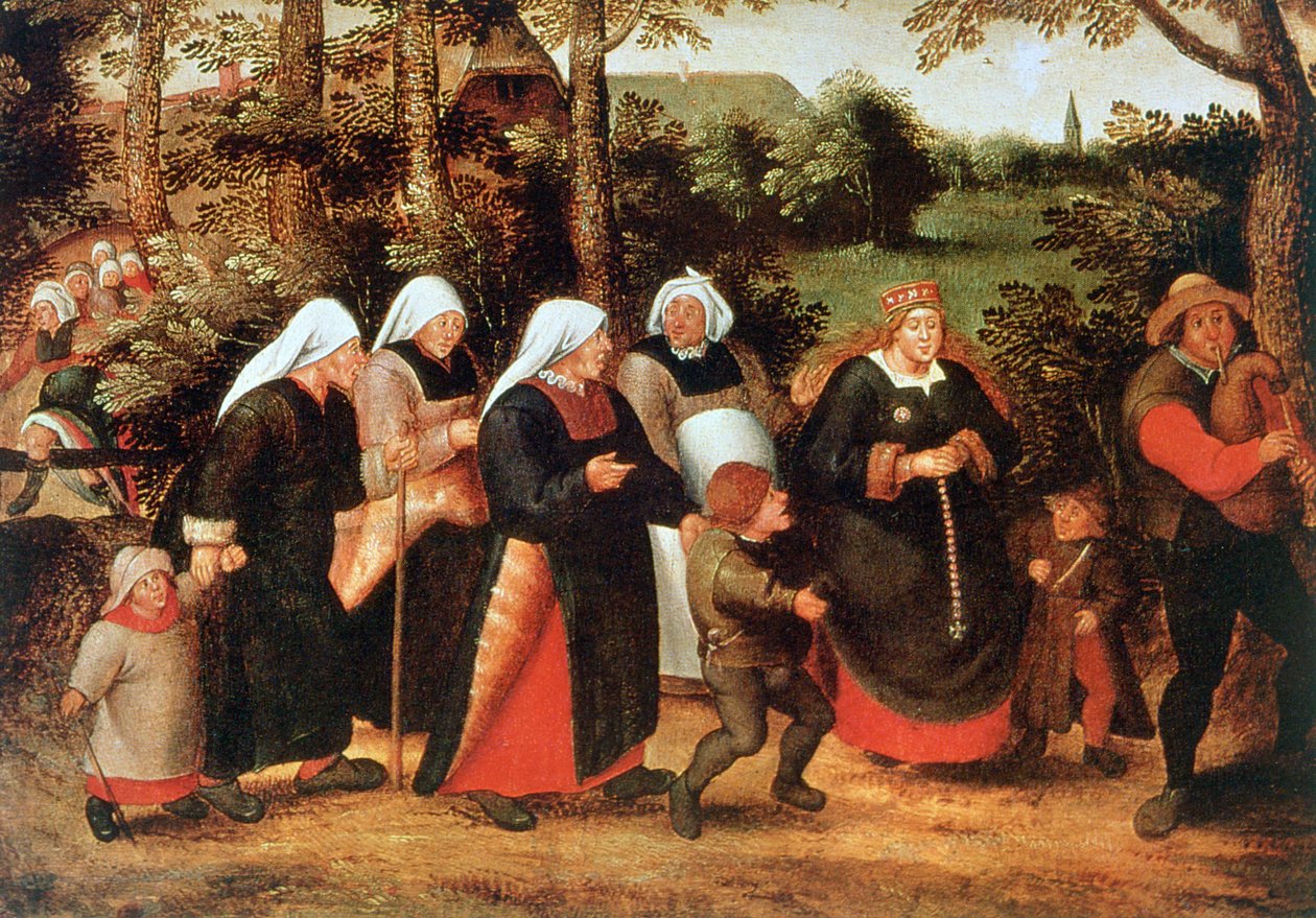 Brudens procession, c1584-1638 av Pieter Brueghel the Younger