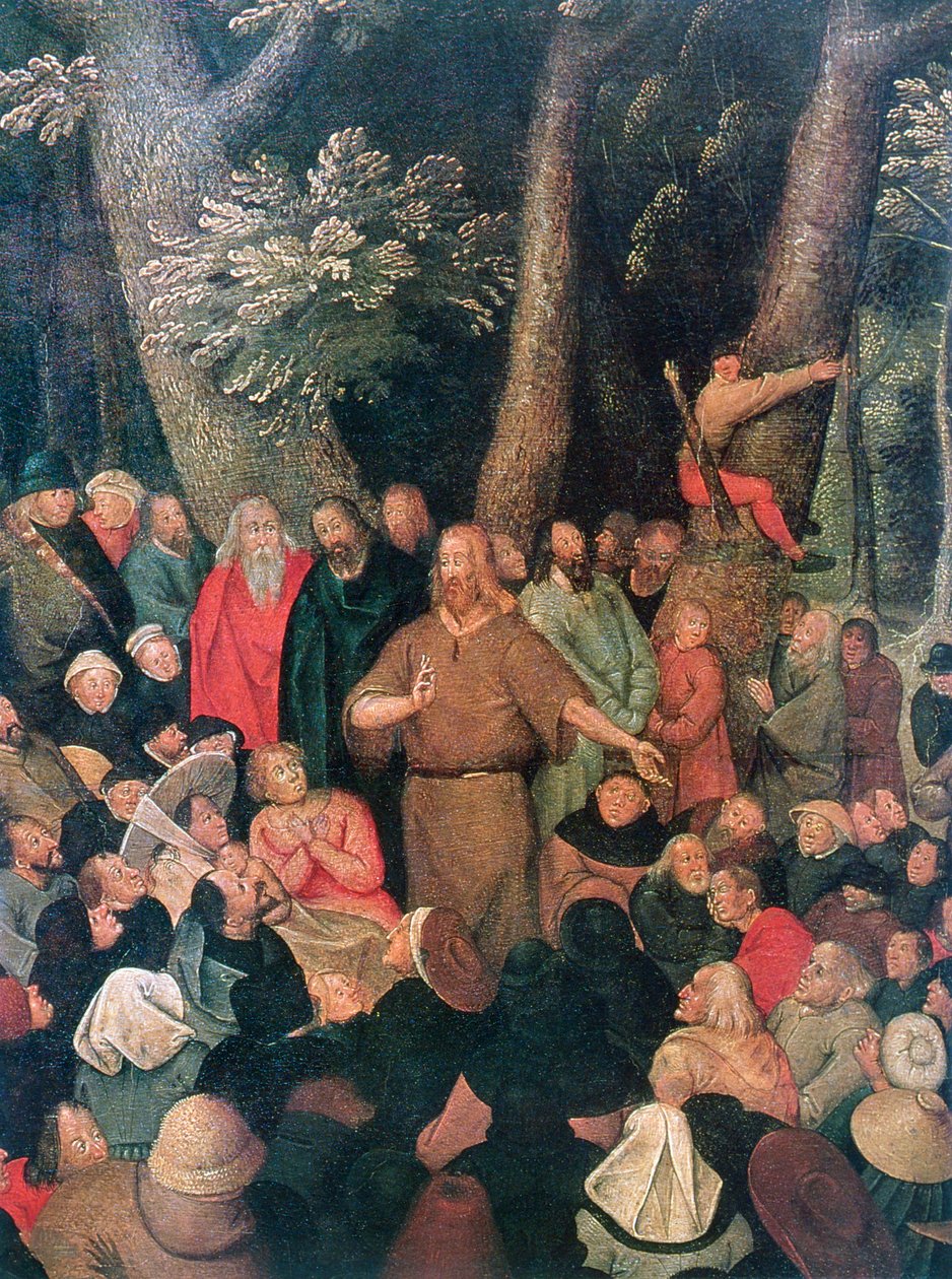 Detalj av Johannes Döparens predikan, 1604 av Pieter Brueghel the Younger