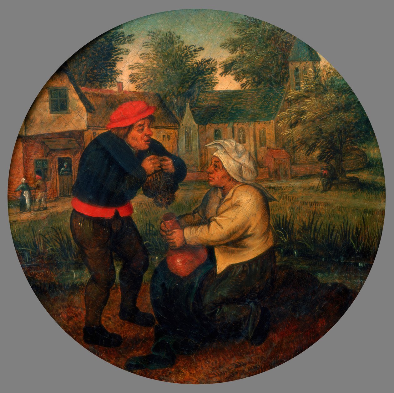Oidentifierat flamländskt ordspråk, sent 1500-tal av Pieter Brueghel the Younger