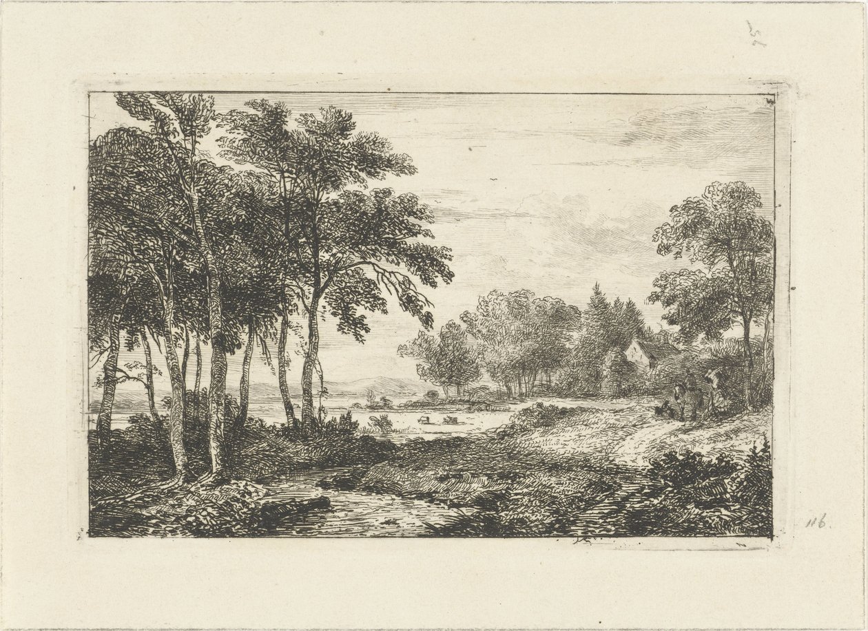 Landskap med ryttare av Pieter Casper Christ