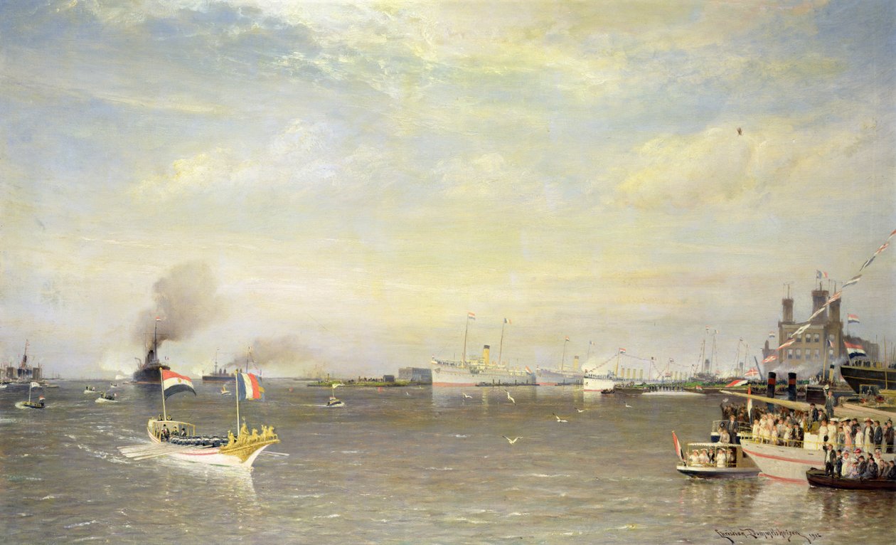 President Armand Fallieres landning i Amsterdam av Pieter Christiaan Cornelis Dommelshuizen