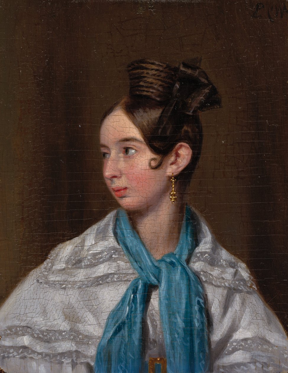 Elisa Pearson Playter, ca 1837 (olja på träpanel) av Pieter Christoffel Wonder