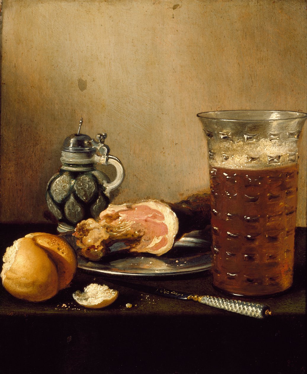 Stilleben med en skinka, 1642 av Pieter Claesz