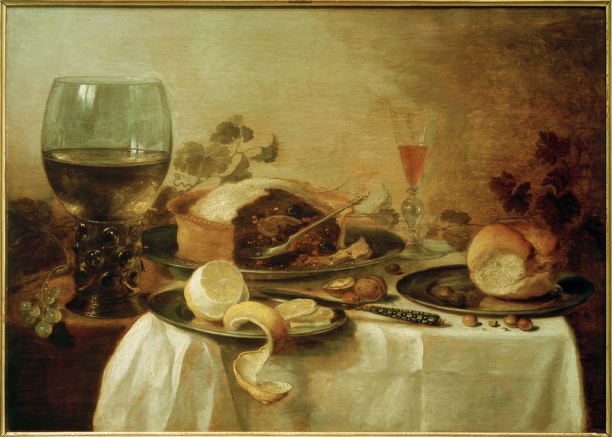 Stilleben med paté av Pieter Claesz