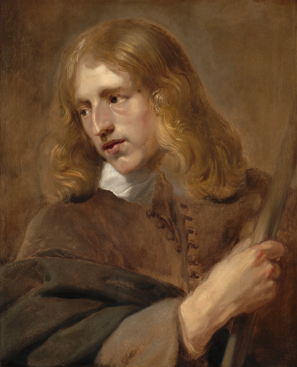 En ung man som håller en stav av Pieter Claesz Soutman