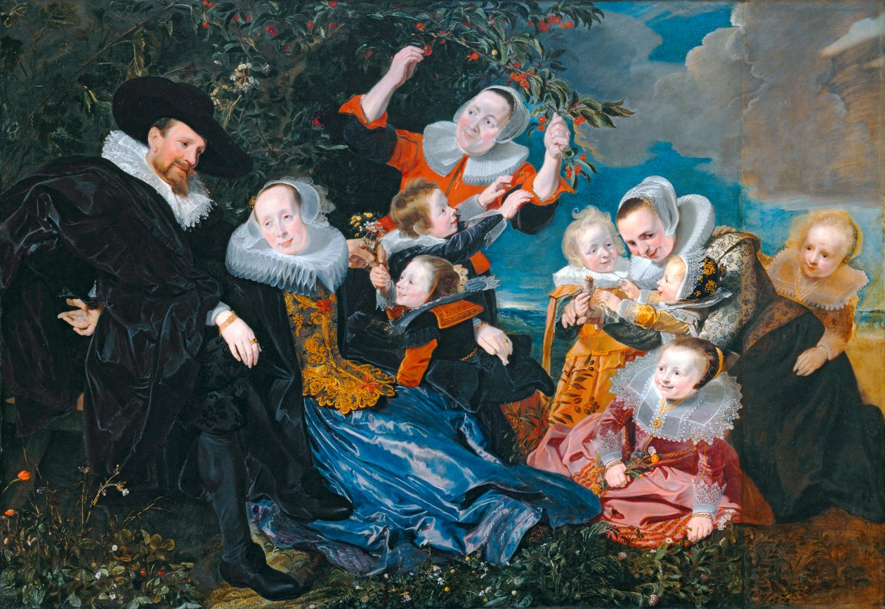 Paulus van Beresteyn och hans fru Catarina Both van der Eem med sina sex barn och två tjänare ... av Pieter Claesz Soutman