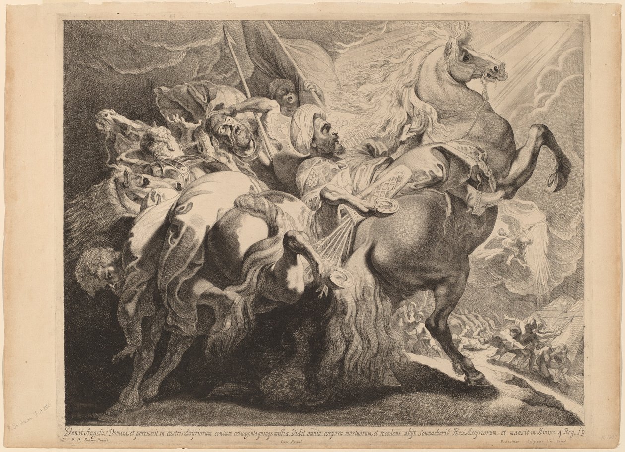 Sanheribs nederlag av Pieter Claesz Soutman after Sir Peter Paul Rubens