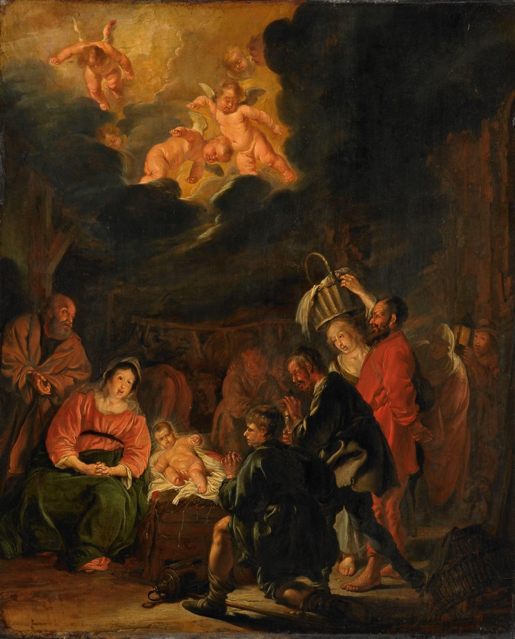 Tillbedjan av herdarna av Pieter Codde