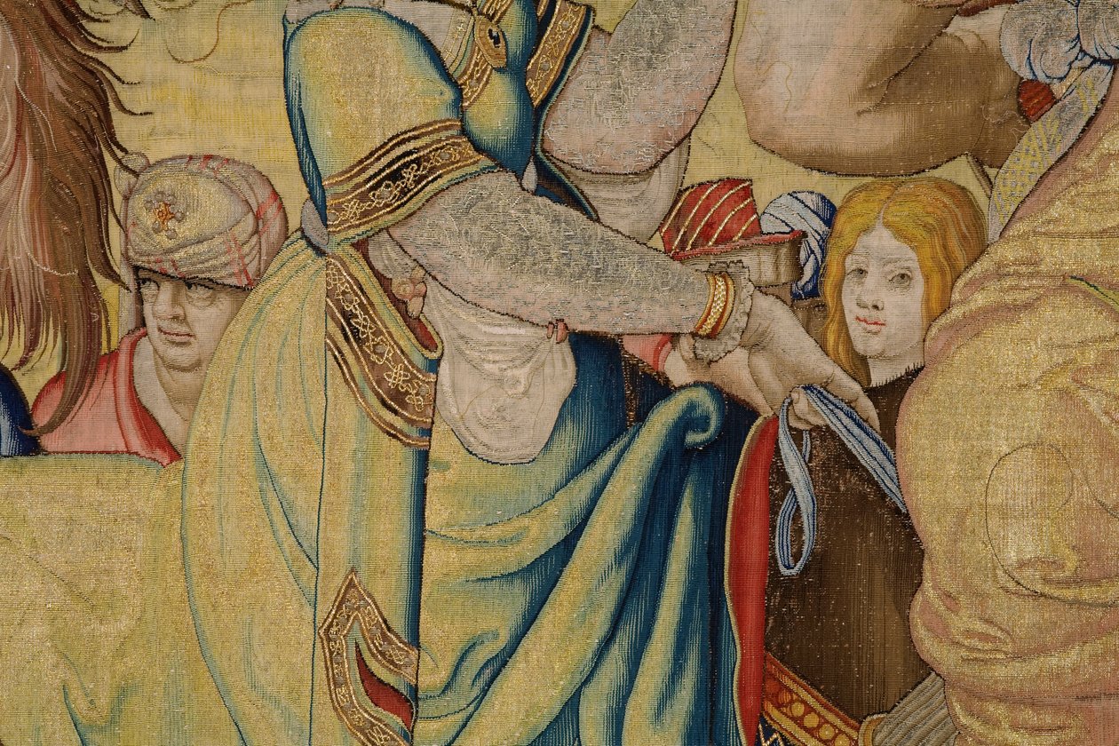 flamländsk gobeläng. Serie De sju huvudsynderna (De sju dödssynderna): Fåfänga (stolthet). Serietecknaren Pieter Coecke van Aelst. Workshop i Bryssel. Omkring 1542-1544. av Pieter Coecke van Aelst