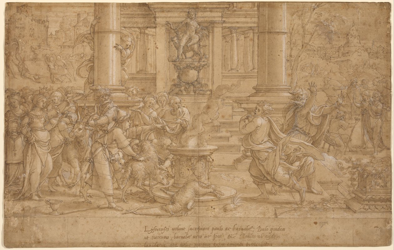Offret i Lystra av Pieter Coecke van Aelst