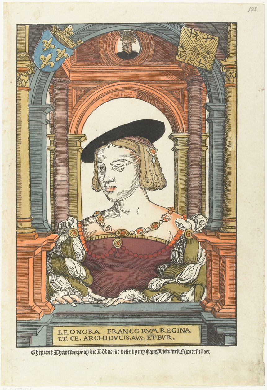 Porträtt av Eleanor av Österrike 1498-1558, 1539 av Pieter Coecke van Aelst