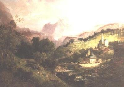 Mont Cernis och byn St Michelle av Pieter Cornelis Dommerson